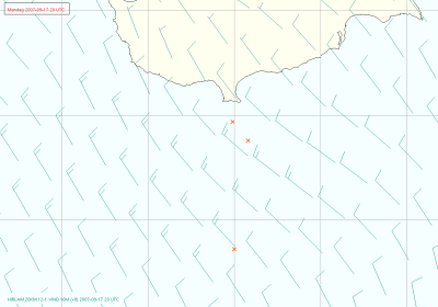 Deployment positions southwest of Cyprus